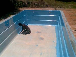 Pintura piscina de fibra BH