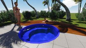 Piscina redonda 3D